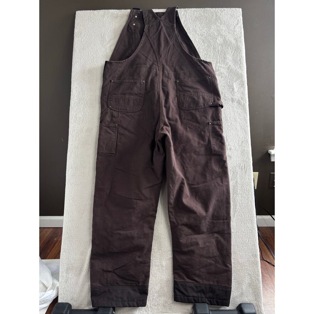 Carhartt Dark Brown Bib Overalls XL 104031 - Picture 14 of 16